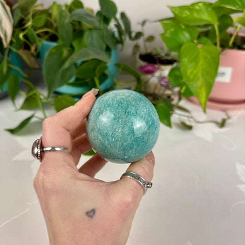 Amazonite Sphere 99 1 - Kenna's Crystals from TikTok