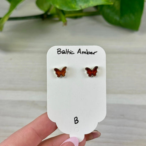 Amber Butterfly Earrings B 2 - Kenna's Crystals from TikTok