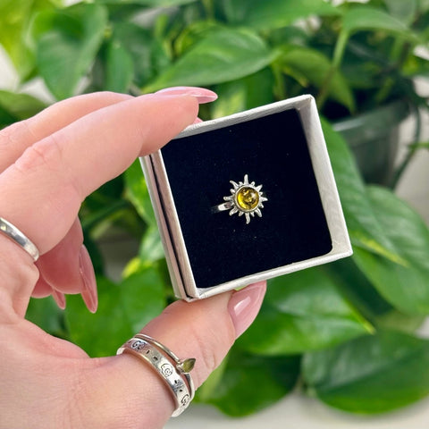 Amber Ring Size 7 - Amber Sun 2 - Kenna's Crystals from TikTok