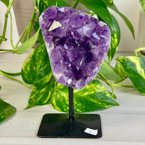 Amethyst Cluster with Custom Stand L 12 - Kenna's Crystals from TikTok