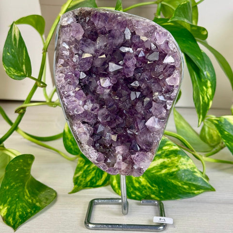 Amethyst Cluster with Custom Stand M 13 - Kenna's Crystals from TikTok