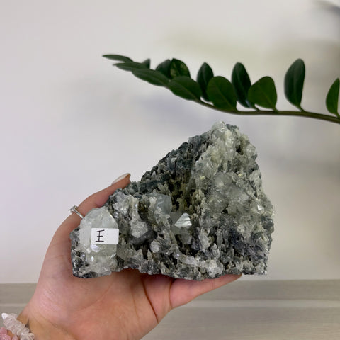 Apophyllite on Black Chalcedony
