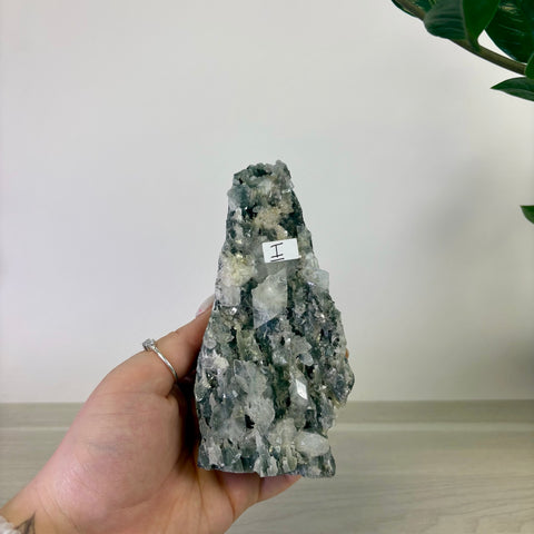 Apophyllite on Black Chalcedony