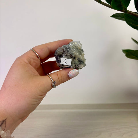 Apophyllite on Black Chalcedony