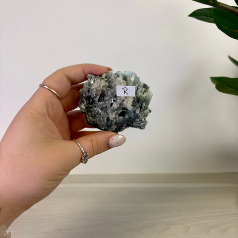 Apophyllite on Black Chalcedony