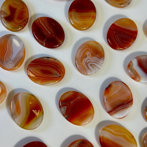 Banded Carnelian Worry Stone 2 - Kenna's Crystals from TikTok