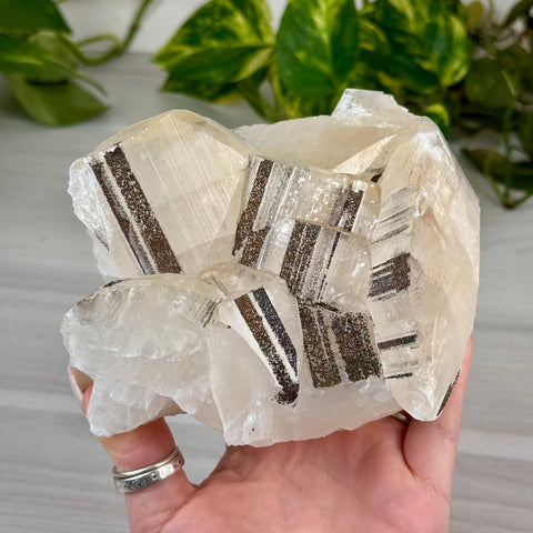 Benz Calcite with Calico Pyrite (UV Reactive) 1075 3 - Kenna's Crystals from TikTok