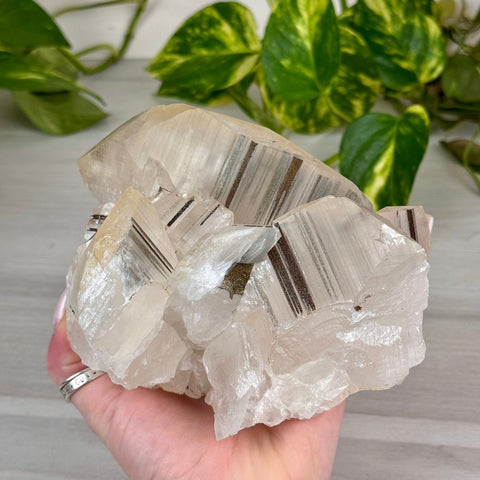 Benz Calcite with Calico Pyrite (UV Reactive) 1110 1 - Kenna's Crystals from TikTok