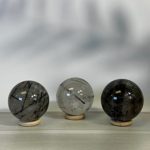 Black Tourmaline In Quartz Sphere 111 9 - Kenna's Crystals from TikTok