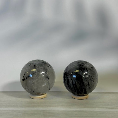 Black Tourmaline In Quartz Sphere 144 12 - Kenna's Crystals from TikTok
