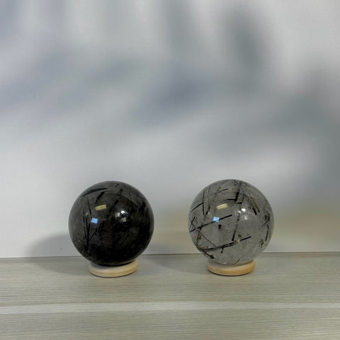 Black Tourmaline In Quartz Sphere 88 7 - Kenna's Crystals from TikTok