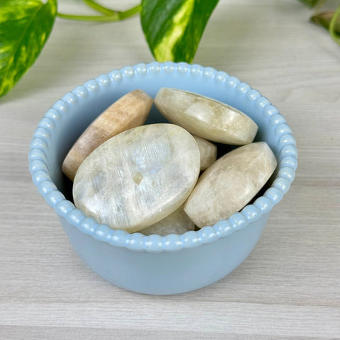 Blue Flash Moonstone Palm Stone 44 1 - Kenna's Crystals from TikTok