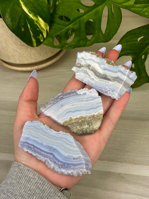 Blue Lace Agate Slab 44 13 - Kenna's Crystals from TikTok