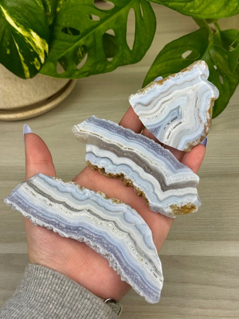 Blue Lace Agate Slab 55 15 - Kenna's Crystals from TikTok