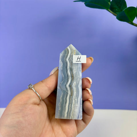 Blue Lace Agate Tower