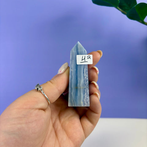Blue Lace Agate Tower