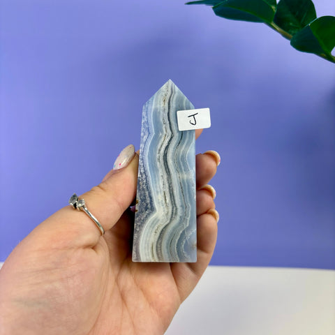 Blue Lace Agate Tower