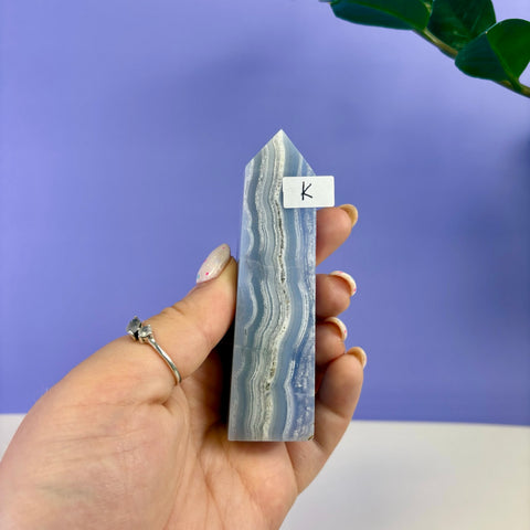 Blue Lace Agate Tower