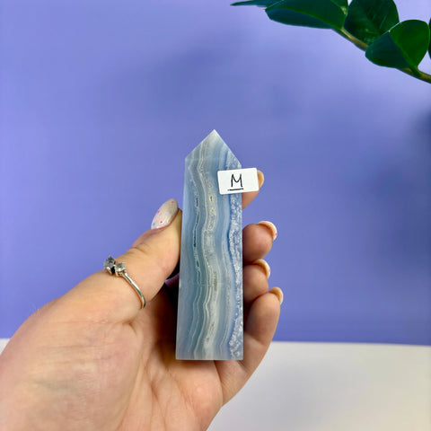 Blue Lace Agate Tower