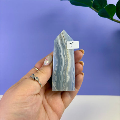 Blue Lace Agate Tower