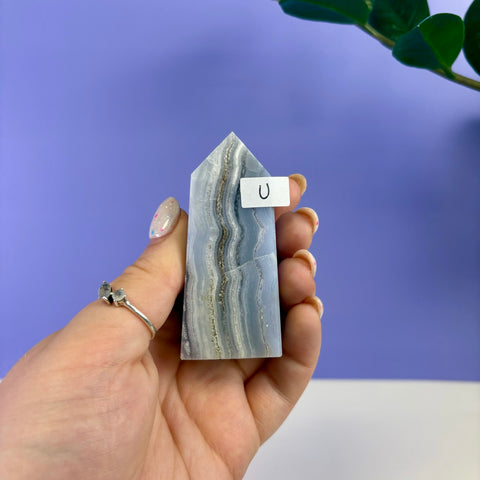 Blue Lace Agate Tower