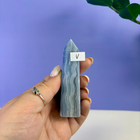 Blue Lace Agate Tower