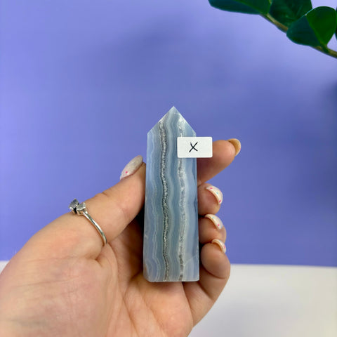 Blue Lace Agate Tower