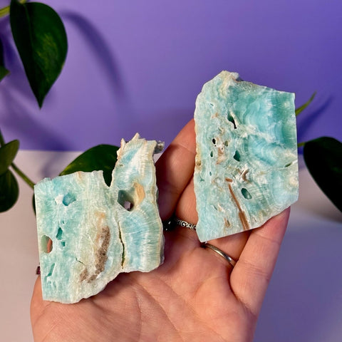 Caribbean Calcite Slab 11 1 - Kenna's Crystals from TikTok