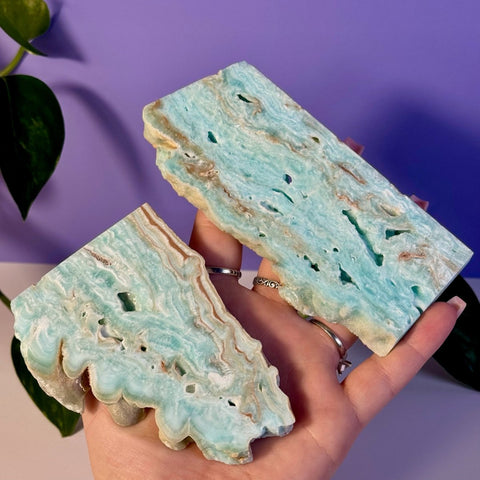 Caribbean Calcite Slab 22 2 - Kenna's Crystals from TikTok