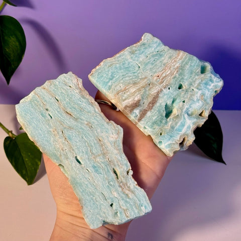 Caribbean Calcite Slab 33 3 - Kenna's Crystals from TikTok