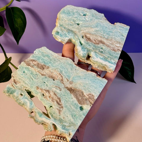 Caribbean Calcite Slab 44 4 - Kenna's Crystals from TikTok