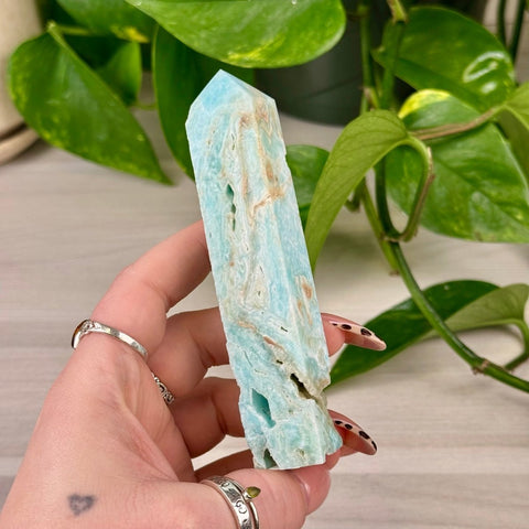 Caribbean Calcite Tower 33 1 - Kenna's Crystals from TikTok