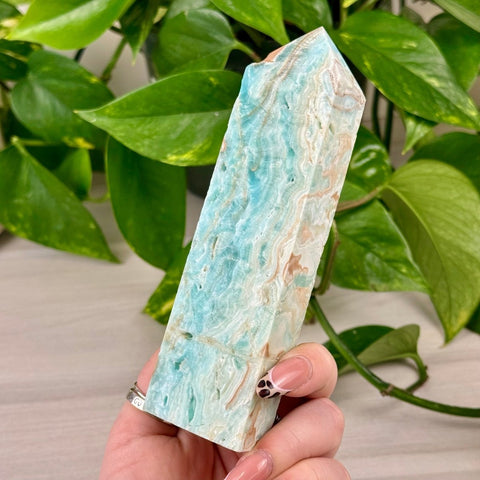 Caribbean Calcite Tower 77 5 - Kenna's Crystals from TikTok