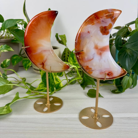 Carnelian Moon (W/ Custom Stand) 133 9 - Kenna's Crystals from TikTok