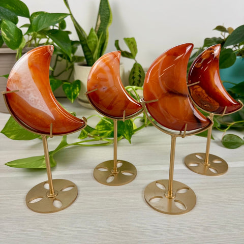 Carnelian Moon (W/ Custom Stand) 66 1 - Kenna's Crystals from TikTok