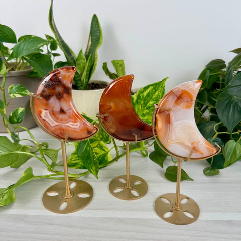 Carnelian Moon (W/ Custom Stand) 77 4 - Kenna's Crystals from TikTok