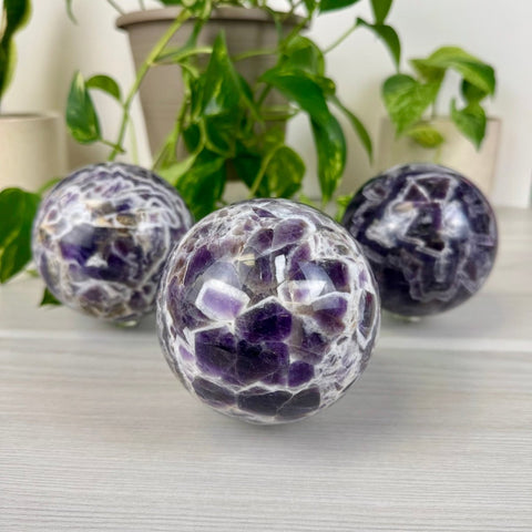 Chevron Amethyst Sphere 166 7 - Kenna's Crystals from TikTok