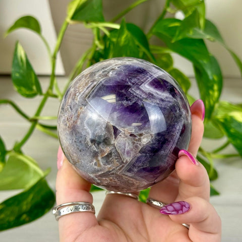Chevron Amethyst Sphere 99 2 - Kenna's Crystals from TikTok