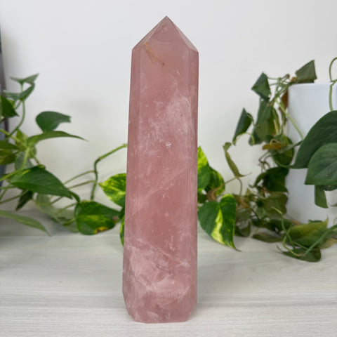 Chunky Imperfect XL Rose Quartz Tower 322 2 - Kenna's Crystals from TikTok