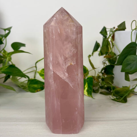 Chunky Imperfect XL Rose Quartz Tower 622 6 - Kenna's Crystals from TikTok