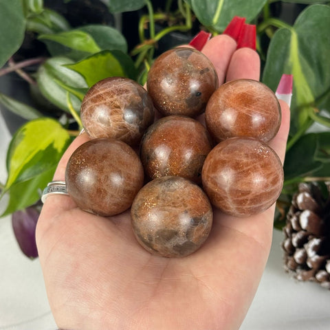 Cinnamon Sunstone Sphere 44 4 - Kenna's Crystals from TikTok