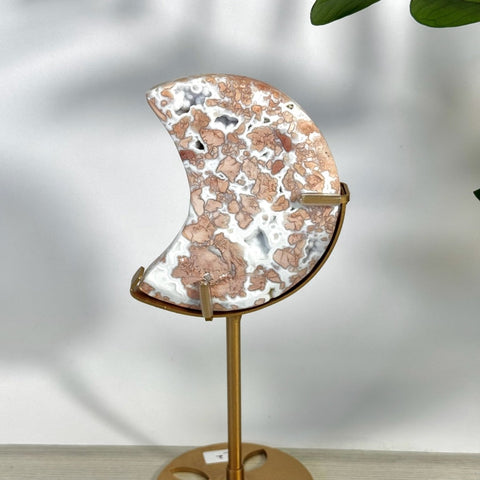 Cotton Candy Agate Moon With Custom Stand L2 76 - Kenna's Crystals from TikTok