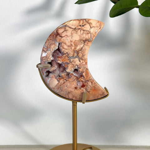 Cotton Candy Agate Moon With Custom Stand T 39 - Kenna's Crystals from TikTok
