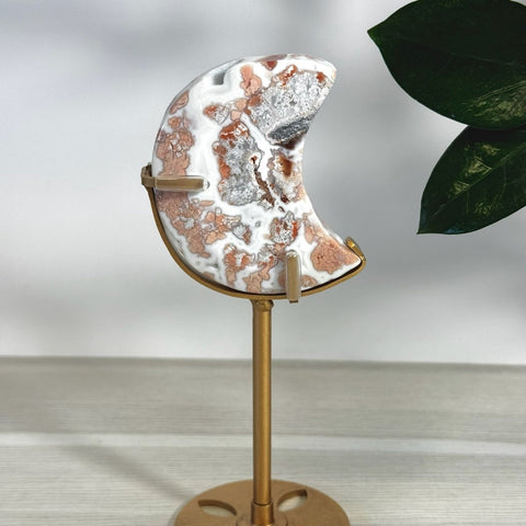 Cotton Candy Agate Moon With Custom Stand U2 93 - Kenna's Crystals from TikTok
