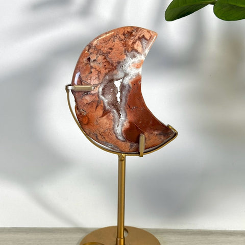 Cotton Candy Agate Moon With Custom Stand W 45 - Kenna's Crystals from TikTok