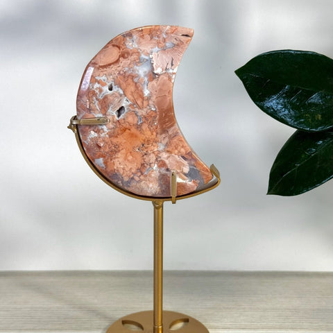 Cotton Candy Agate Moon With Custom Stand X2 99 - Kenna's Crystals from TikTok
