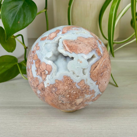 Cotton Candy Agate Sphere 488 1 - Kenna's Crystals from TikTok