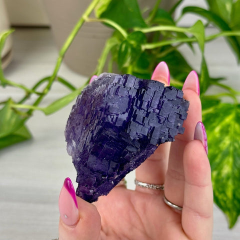 Cubic Purple Fluorite Specimen B 2 - Kenna's Crystals from TikTok