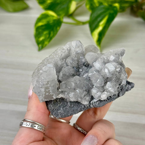 Deep Green Fluorite with Calcite Specimen 66 (Exclusively Calcite) 5 - Kenna's Crystals from TikTok