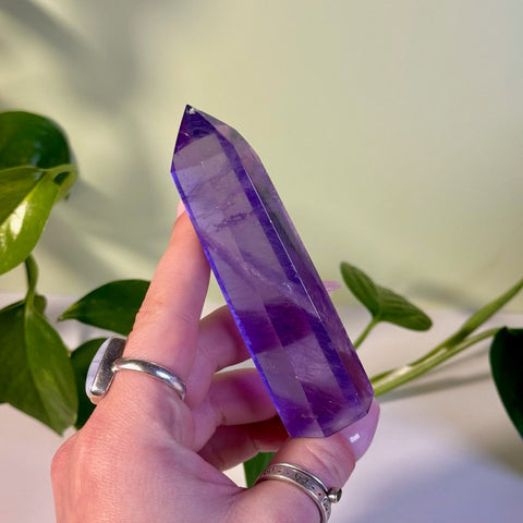 Deep Purple Fluorite Tower 44 1 - Kenna's Crystals from TikTok